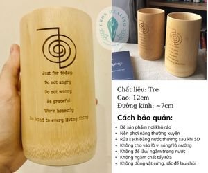 Cốc tre khắc biểu tượng Reiki Chokurei